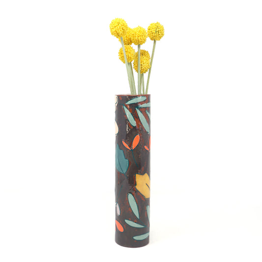 Botanical Narrow Vase Charcoal
