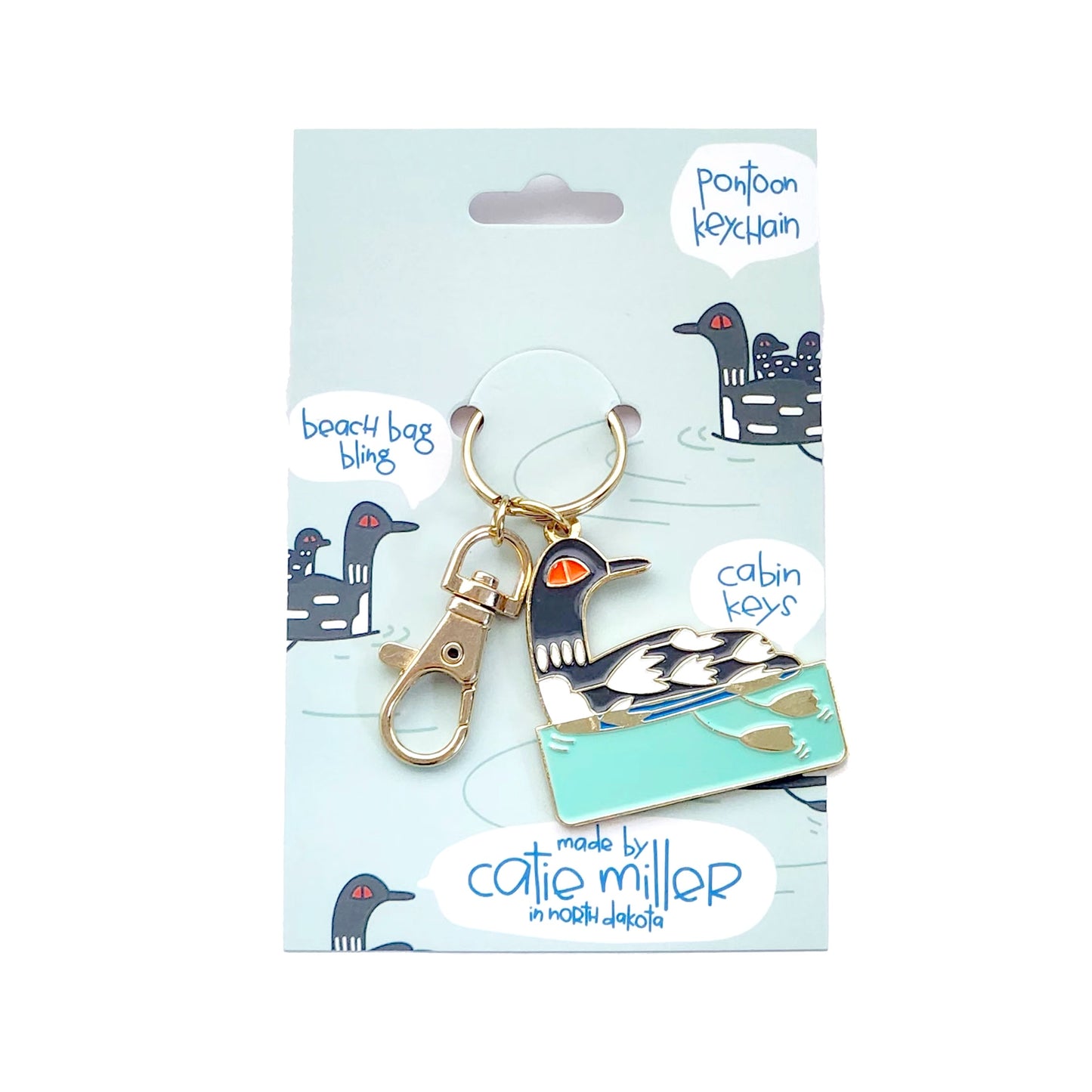 Loon Enamel Keychain