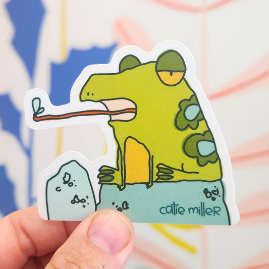 Frog / Toad Ribbit Vinyl Sticker